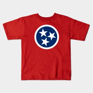 Retro Tennessee State Flag // Vintage Tennessee Grunge Emblem Kids T-Shirt